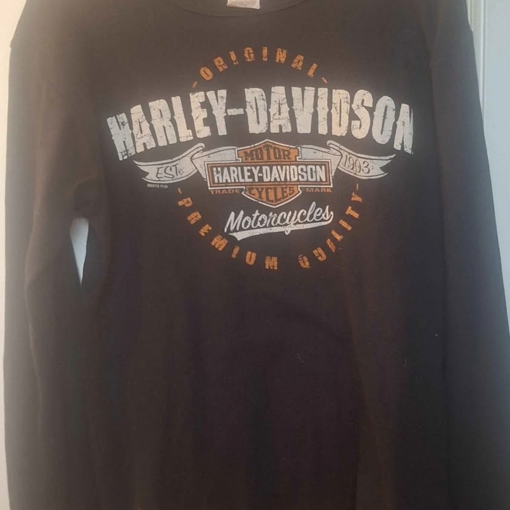 Harley-Davidson Black and Orange Graphic Tee
